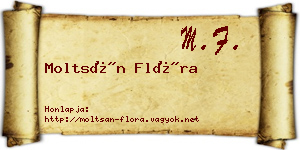 Moltsán Flóra névjegykártya